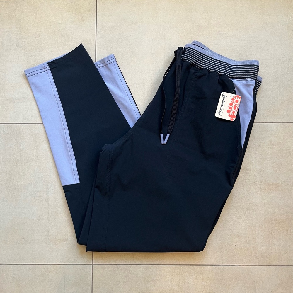 Free People Movement Black and Blue Joggers